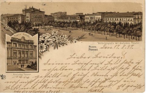 Plac Wolności w Poznaniu  – pocztówka 2 z 5